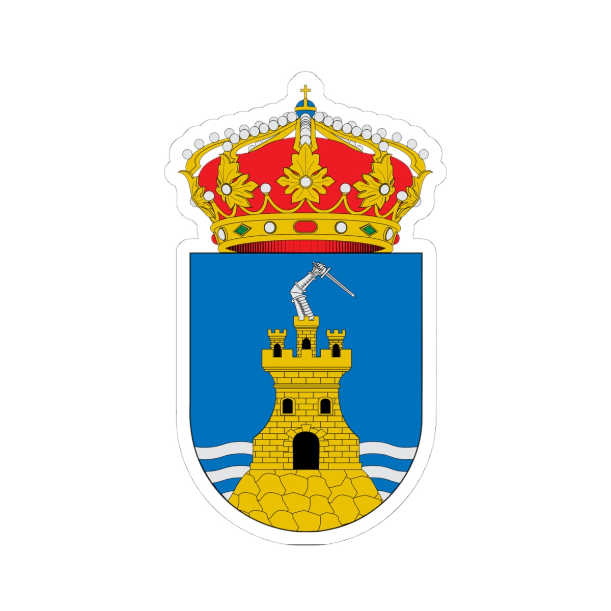 Escudo de Mazarrón (Spain) (Coat of Arms) STICKER Vinyl Kiss-Cut Decal