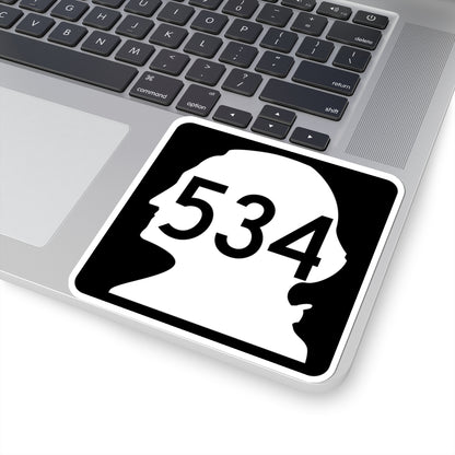 WA-534 (Washington) (Road Sign) STICKER Vinyl Kiss-Cut Decal