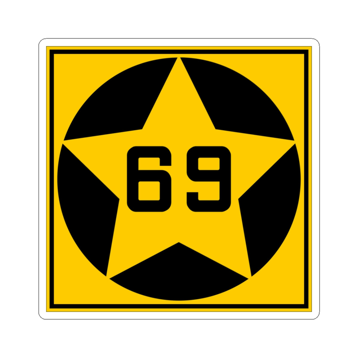 MN-69 1920 (Minnesota) (Road Sign) STICKER Vinyl Kiss-Cut Decal