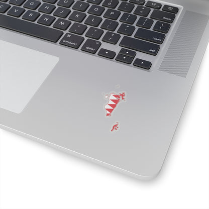 Flag-map of Bahrain2 (Bahrain) STICKER Vinyl Kiss-Cut Decal