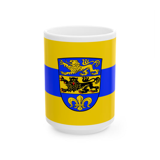 Flag of Dillingen an der Donau Germany - White Coffee Mug-15oz-The Sticker Space