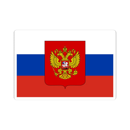 Flag of Russia with coat of arms (Russia) STICKER Vinyl Kiss-Cut Decal