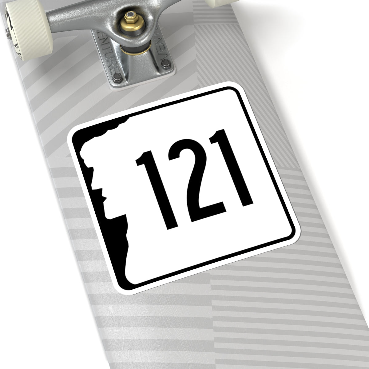 NH Route 121 (New Hampshire) (Road Sign) STICKER Vinyl Kiss-Cut Decal