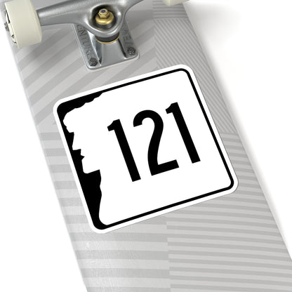 NH Route 121 (New Hampshire) (Road Sign) STICKER Vinyl Kiss-Cut Decal