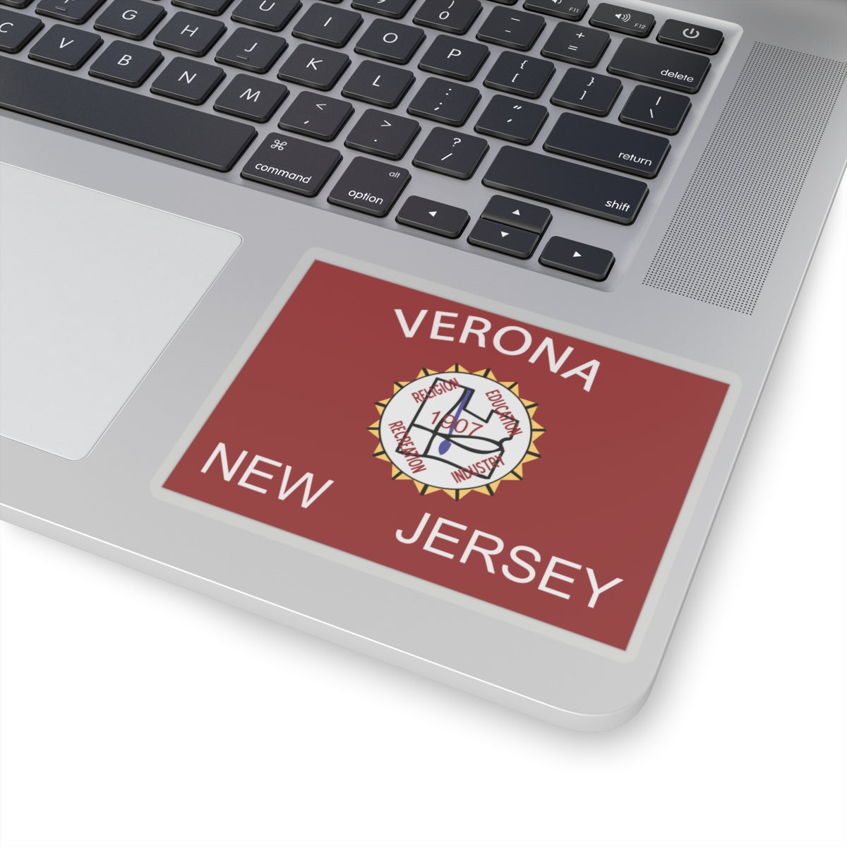 Flag of Verona, New Jersey - STICKER Vinyl Kiss-Cut Decal