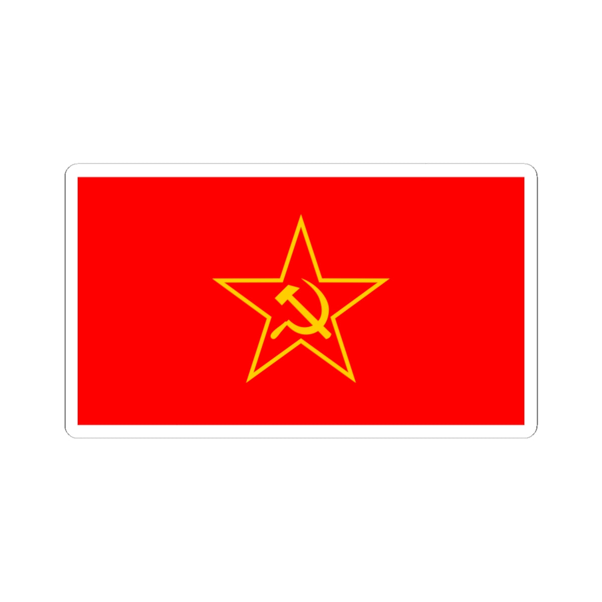 Communist Party of Burma flag 1970 (Myanmar) STICKER Vinyl Kiss-Cut Decal