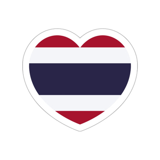 Heart Flag of Thailand - STICKER Vinyl Die-Cut Decal