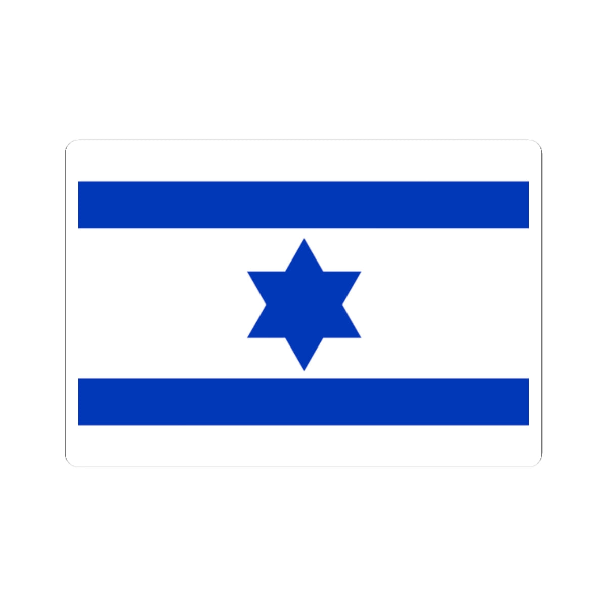 Flag of Israel 1948 3-2 (Israel) STICKER Vinyl Kiss-Cut Decal