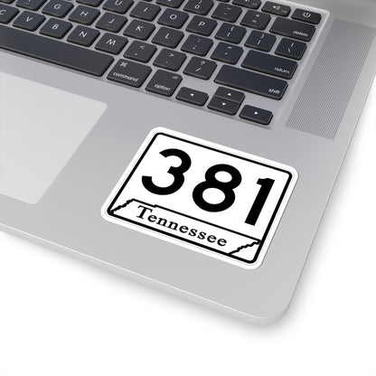 Tennessee 381 (Tennessee) (Road Sign) STICKER Vinyl Kiss-Cut Decal