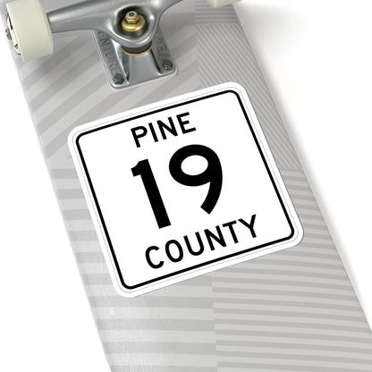 Pine County Route 19 MN (Minnesota) (Road Sign) STICKER Vinyl Kiss-Cut Decal