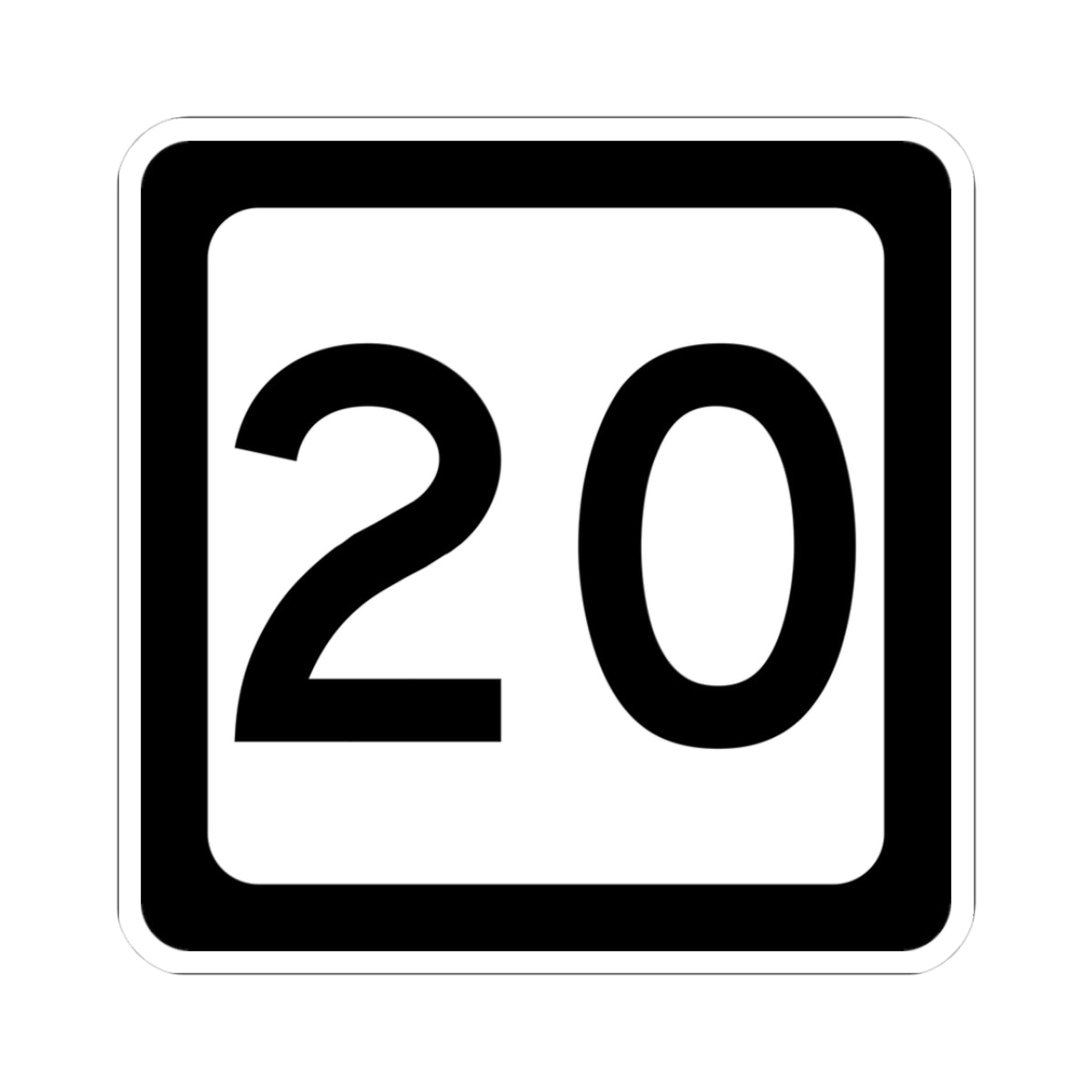 WV-20 (Virginia) (Road Sign) STICKER Vinyl Kiss-Cut Decal