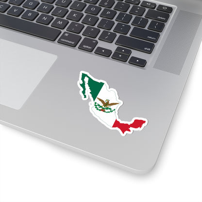 Flag-map of Mexico 1893-1916 (Mexico) STICKER Vinyl Kiss-Cut Decal