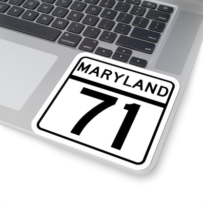 MD Route 71 (Maryland) (Road Sign) STICKER Vinyl Kiss-Cut Decal