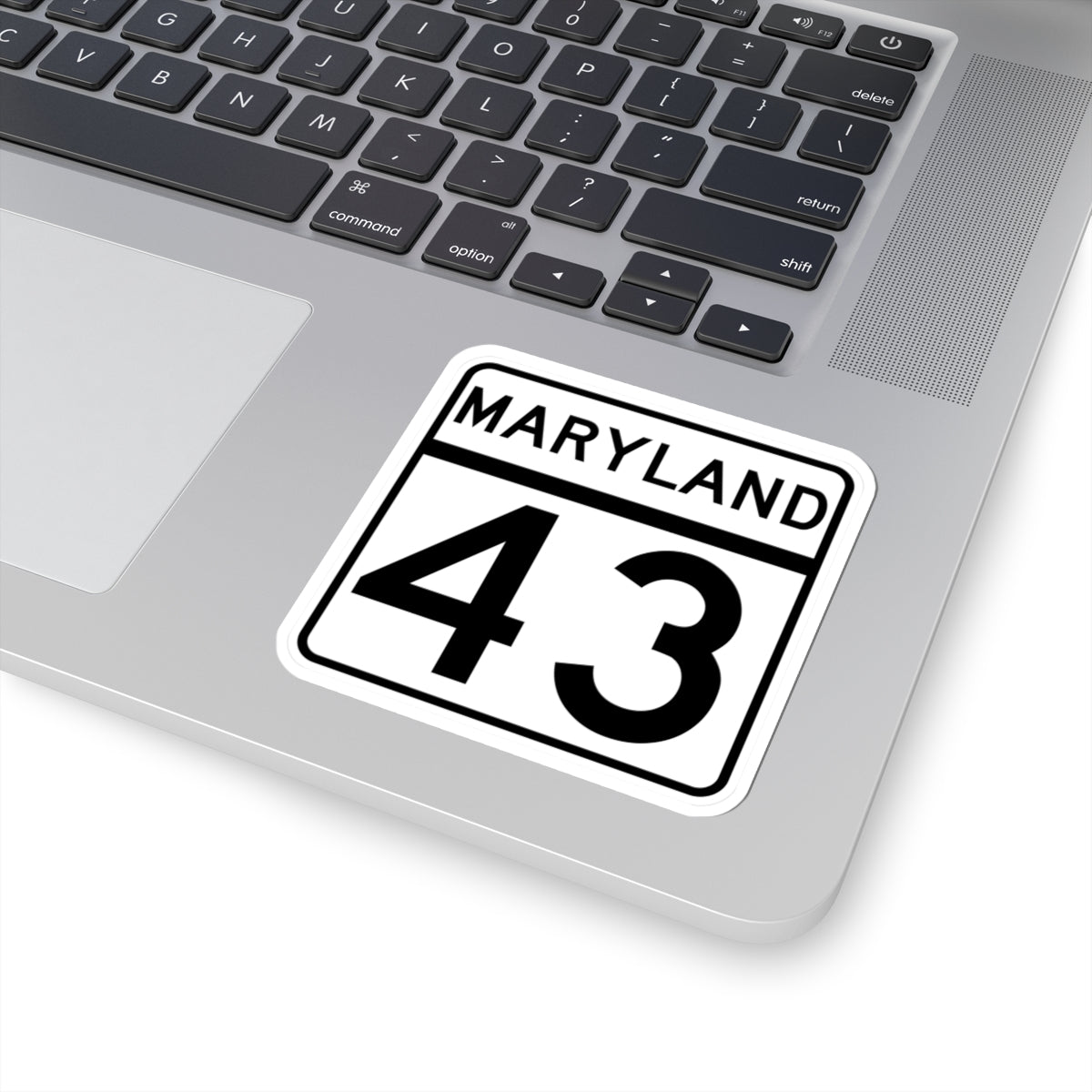MD Route 43 (Maryland) (Road Sign) STICKER Vinyl Kiss-Cut Decal