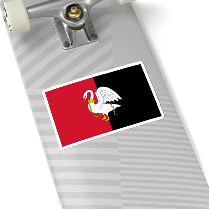 County Flag of Buckinghamshire (England) STICKER Vinyl Kiss-Cut Decal