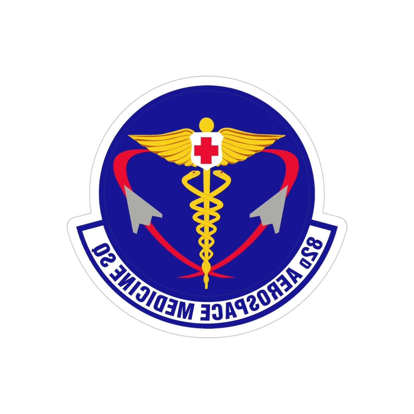 82d Aerospace Medicine Squadron (U.S. Air Force) REVERSE PRINT Transparent STICKER-4" × 4"-The Sticker Space