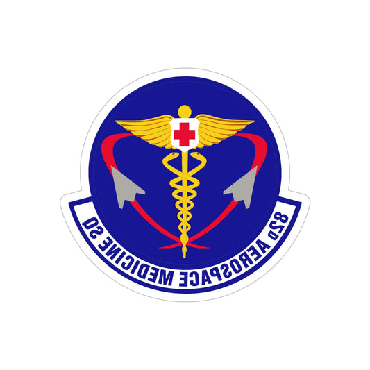 82d Aerospace Medicine Squadron (U.S. Air Force) REVERSE PRINT Transparent STICKER-6" × 6"-The Sticker Space