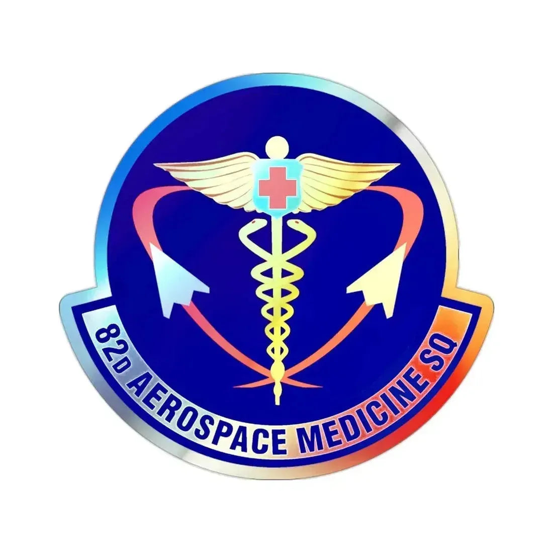 82d Aerospace Medicine Squadron (U.S. Air Force) Holographic STICKER Die-Cut Vinyl Decal 2 Inch Holographic - The Sticker Space