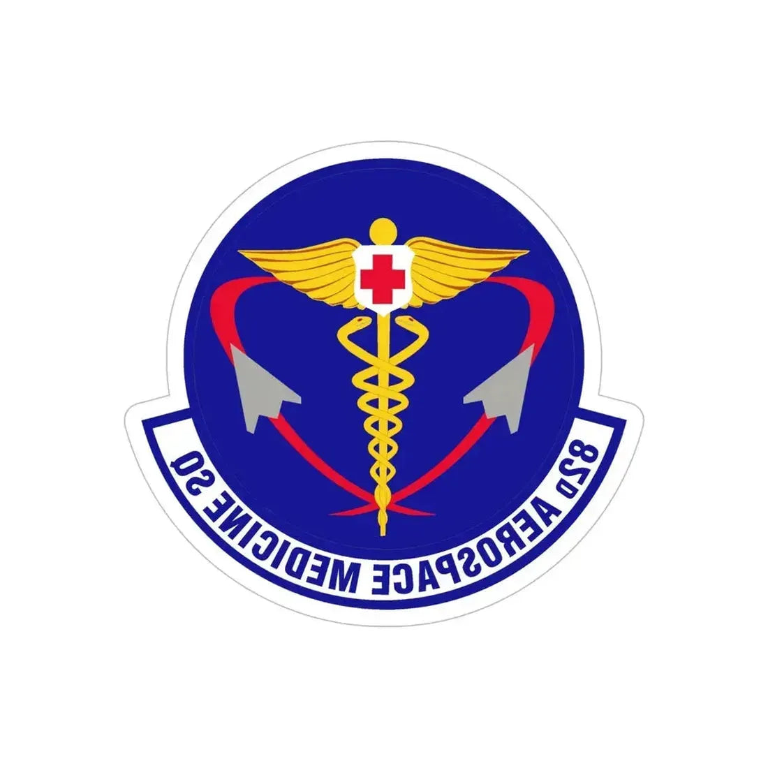82d Aerospace Medicine Squadron (U.S. Air Force) REVERSE PRINT Transparent Die-Cut STICKER - The Sticker Space