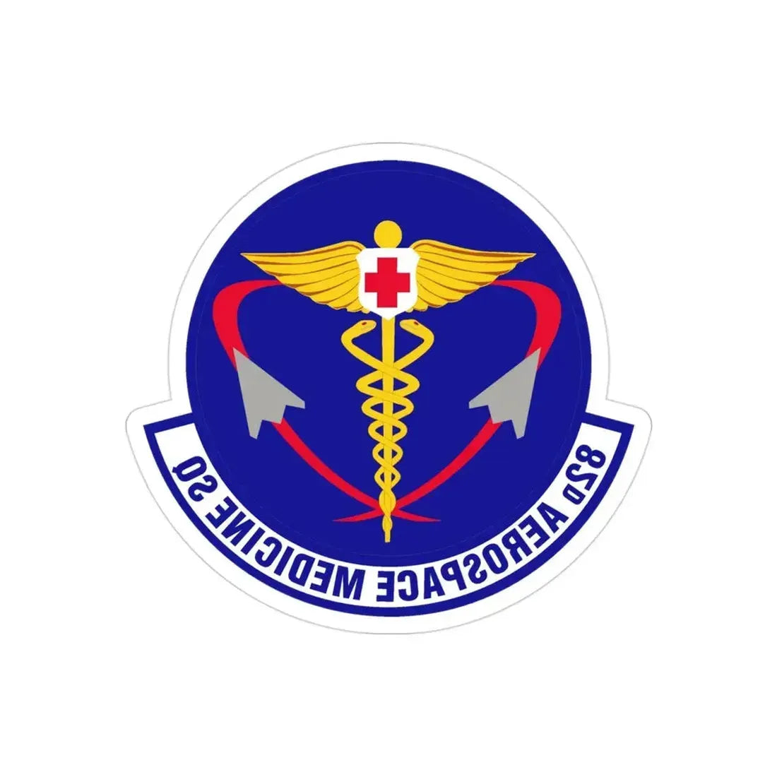 82d Aerospace Medicine Squadron (U.S. Air Force) REVERSE PRINT Transparent Die-Cut STICKER - The Sticker Space
