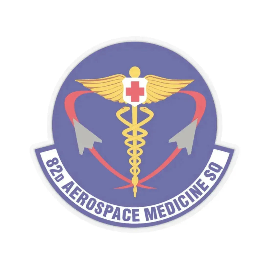 82d Aerospace Medicine Squadron (U.S. Air Force) STICKER Vinyl Kiss-Cut Decal 2 Inch Transparent - The Sticker Space