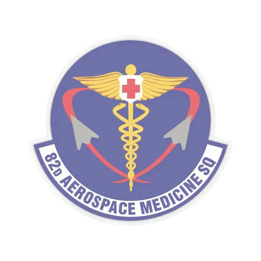82d Aerospace Medicine Squadron (U.S. Air Force) STICKER Vinyl Kiss-Cut Decal 3 Inch Transparent - The Sticker Space