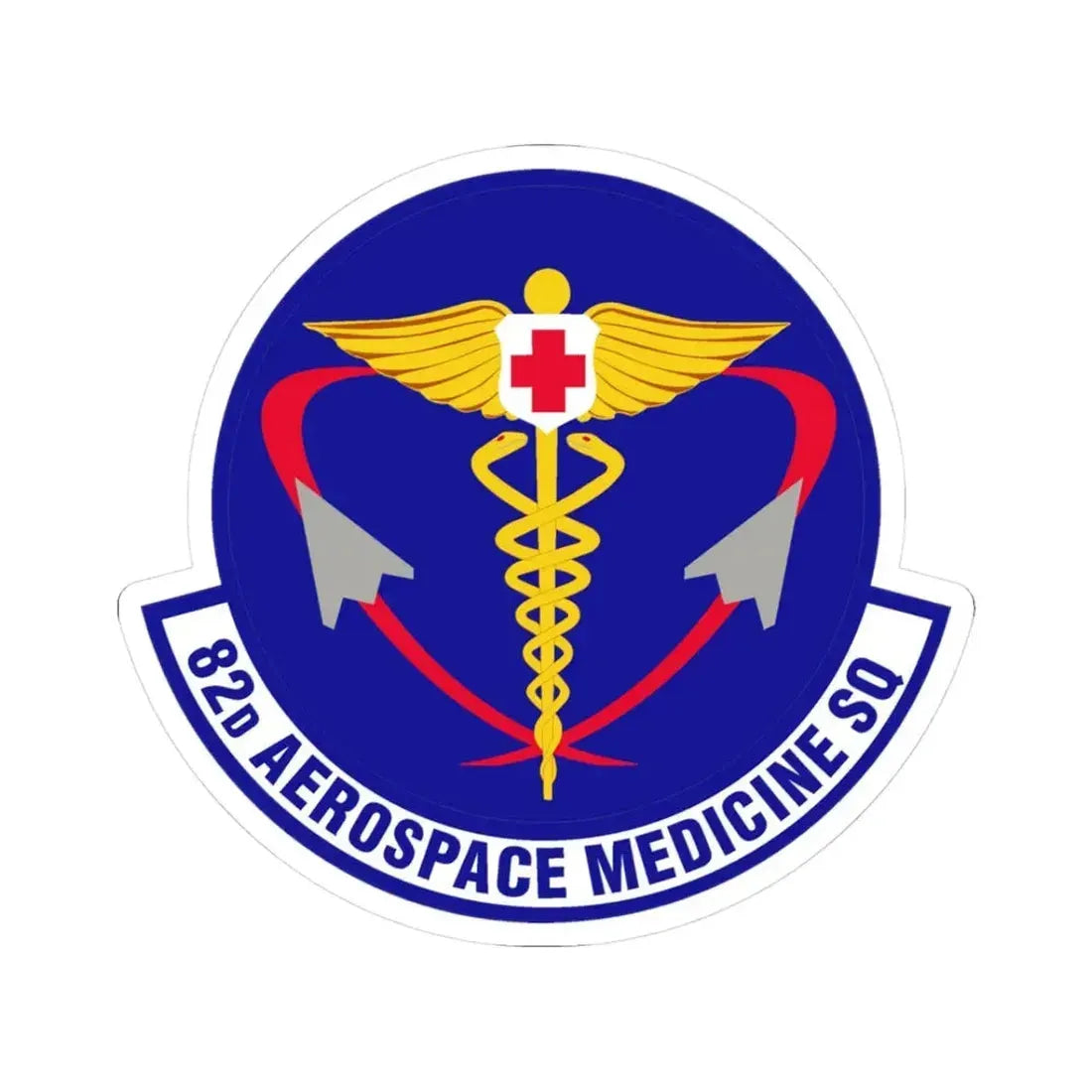 82d Aerospace Medicine Squadron (U.S. Air Force) STICKER Vinyl Kiss-Cut Decal 3 Inch White - The Sticker Space