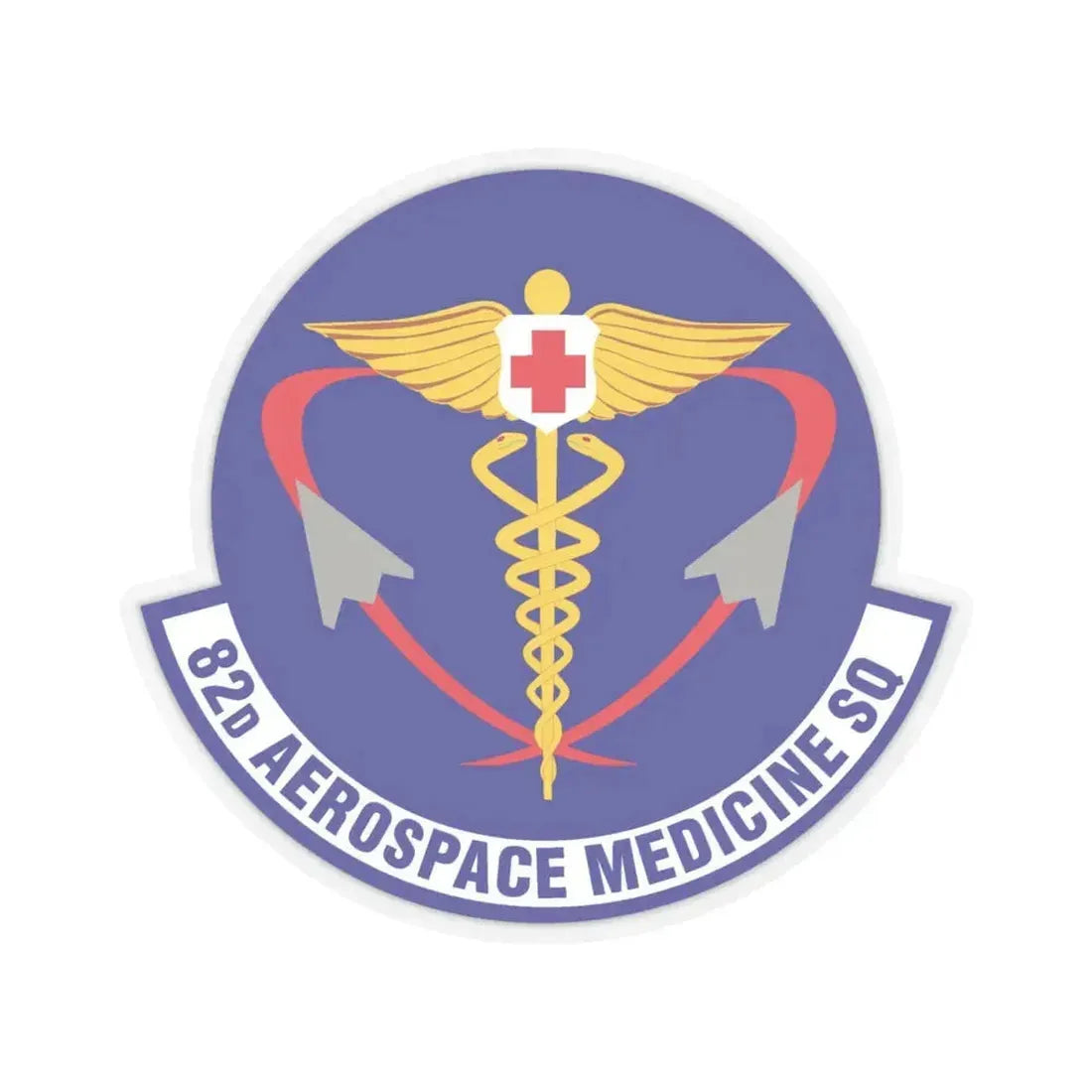 82d Aerospace Medicine Squadron (U.S. Air Force) STICKER Vinyl Kiss-Cut Decal 6 Inch Transparent - The Sticker Space