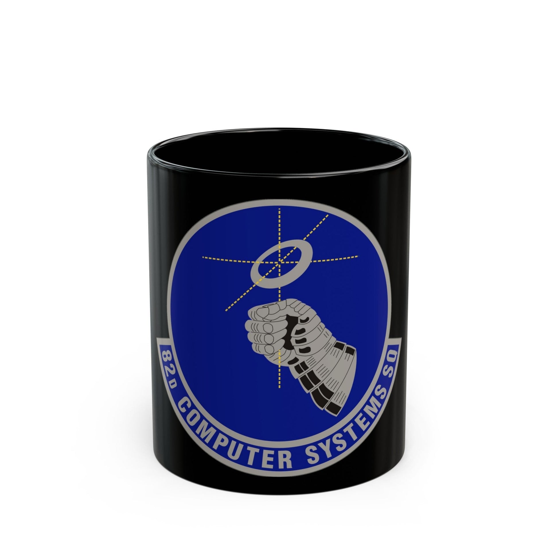 82d Computer Systems Squadron (U.S. Air Force) Black Coffee Mug-11oz-The Sticker Space