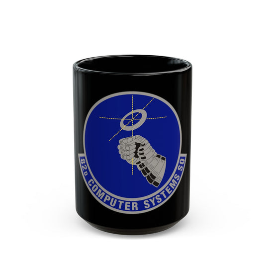 82d Computer Systems Squadron (U.S. Air Force) Black Coffee Mug-15oz-The Sticker Space