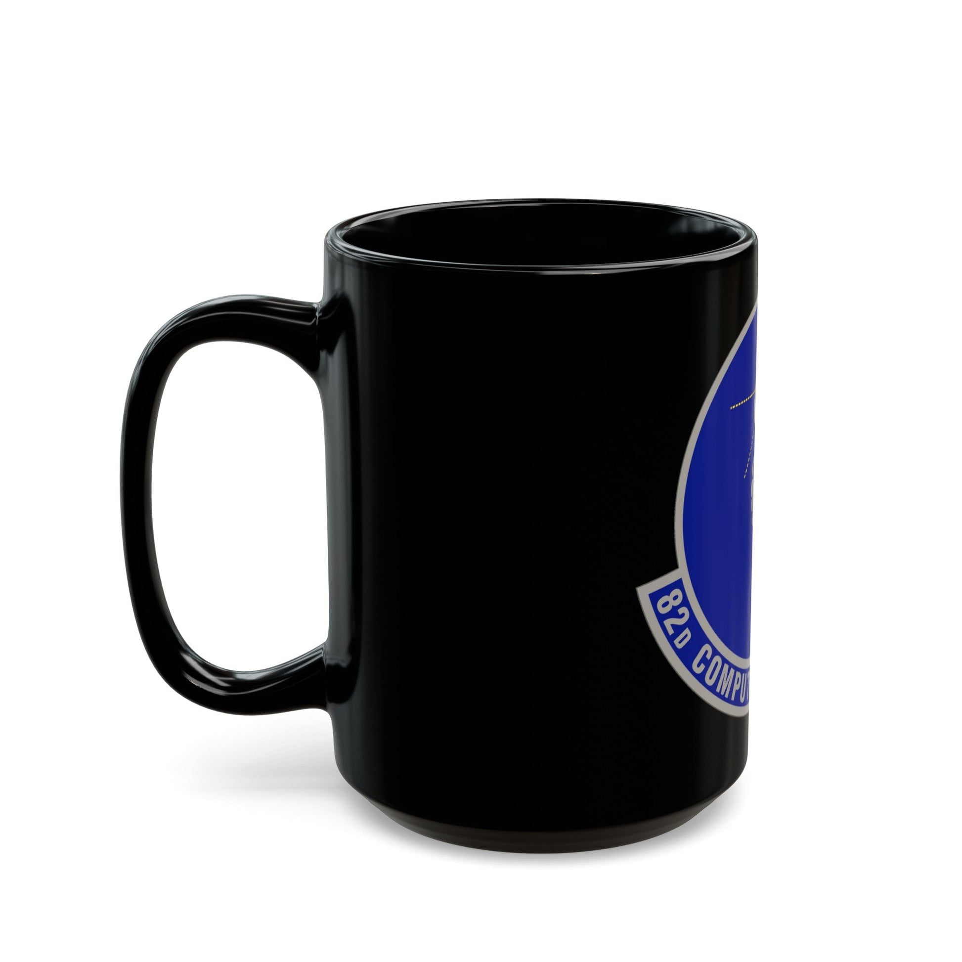 82d Computer Systems Squadron (U.S. Air Force) Black Coffee Mug-The Sticker Space