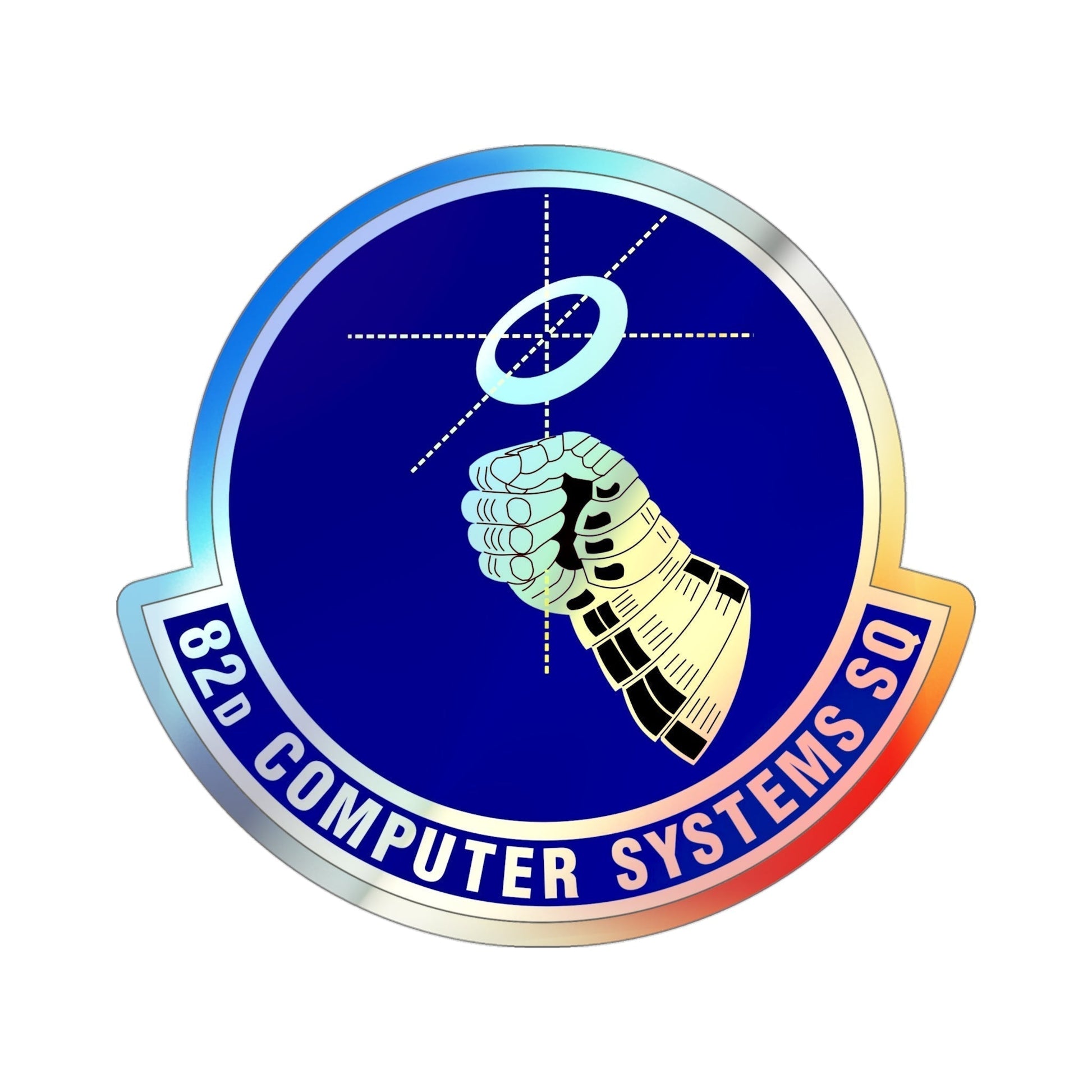 82d Computer Systems Squadron (U.S. Air Force) Holographic STICKER Die-Cut Vinyl Decal-4 Inch-The Sticker Space