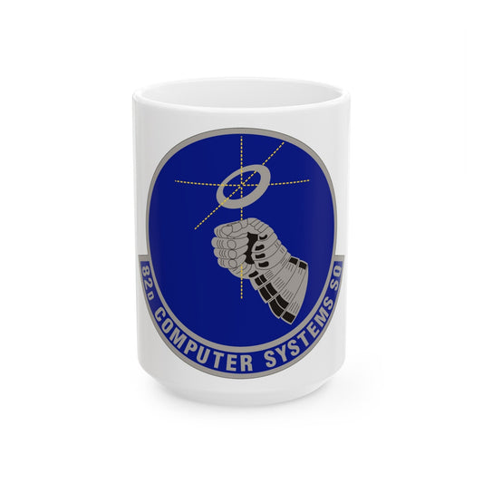 82d Computer Systems Squadron (U.S. Air Force) White Coffee Mug-15oz-The Sticker Space