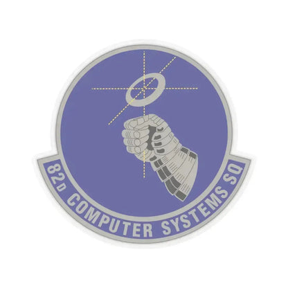 82d Computer Systems Squadron (U.S. Air Force) STICKER Vinyl Kiss-Cut Decal 3 Inch Transparent - The Sticker Space
