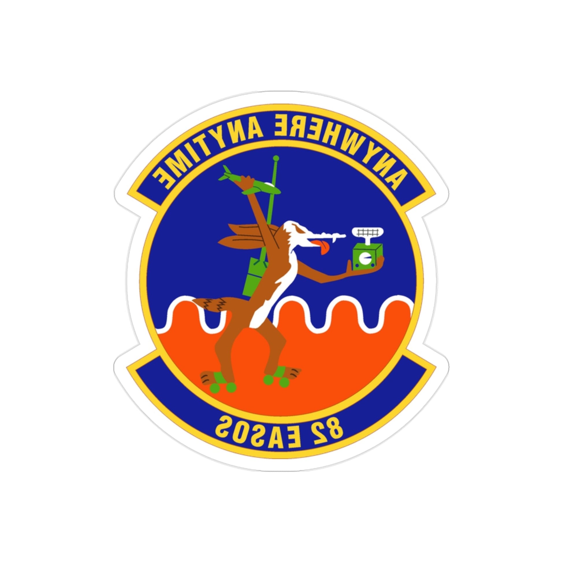 82d Expeditionary Air Support Operations Squadron (U.S. Air Force) REVERSE PRINT Transparent STICKER-2 Inch-The Sticker Space