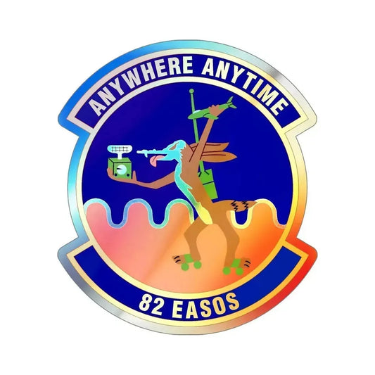 82d Expeditionary Air Support Operations Squadron (U.S. Air Force) Holographic STICKER Die-Cut Vinyl Decal 6 Inch Holographic - The Sticker Space