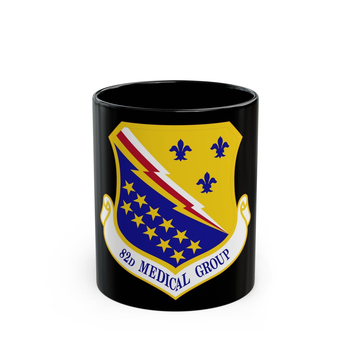 82d Medical Group (U.S. Air Force) Black Coffee Mug-11oz-The Sticker Space