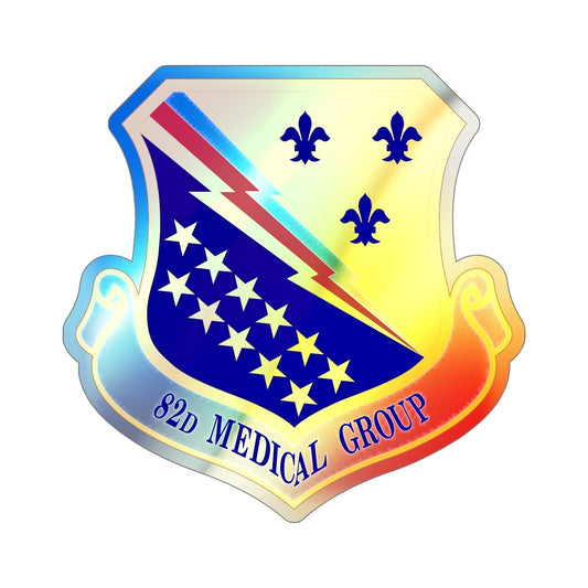 82d Medical Group (U.S. Air Force) Holographic STICKER Die-Cut Vinyl Decal-6 Inch-The Sticker Space