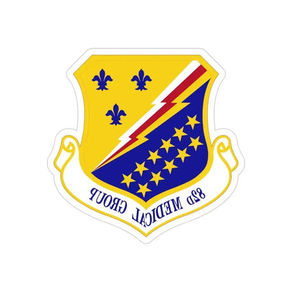 82d Medical Group (U.S. Air Force) REVERSE PRINT Transparent Die-Cut STICKER - The Sticker Space