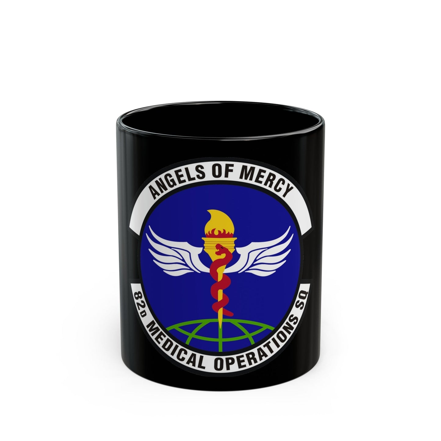 82d Medical Operations Squadron (U.S. Air Force) Black Coffee Mug-11oz-The Sticker Space