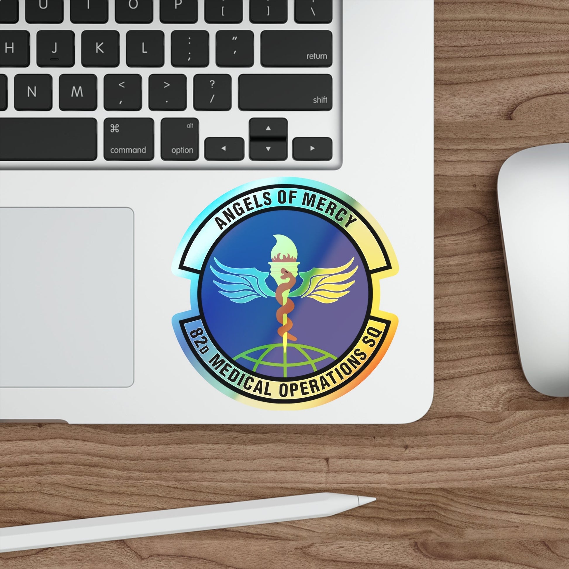 82d Medical Operations Squadron (U.S. Air Force) Holographic STICKER Die-Cut Vinyl Decal-The Sticker Space