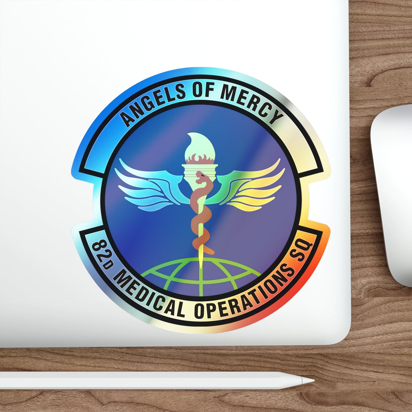 82d Medical Operations Squadron (U.S. Air Force) Holographic STICKER Die-Cut Vinyl Decal-The Sticker Space