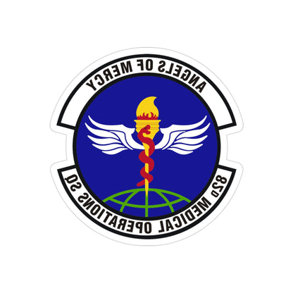 82d Medical Operations Squadron (U.S. Air Force) REVERSE PRINT Transparent STICKER-3" × 3"-The Sticker Space