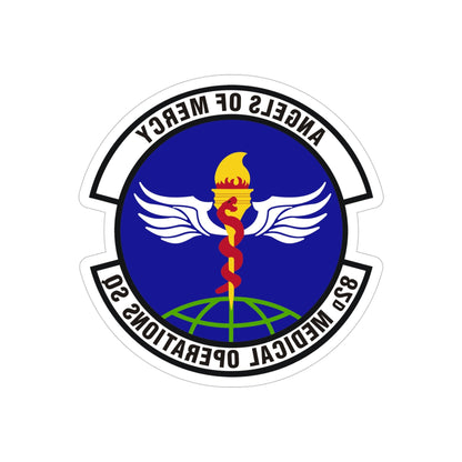 82d Medical Operations Squadron (U.S. Air Force) REVERSE PRINT Transparent STICKER-5" × 5"-The Sticker Space