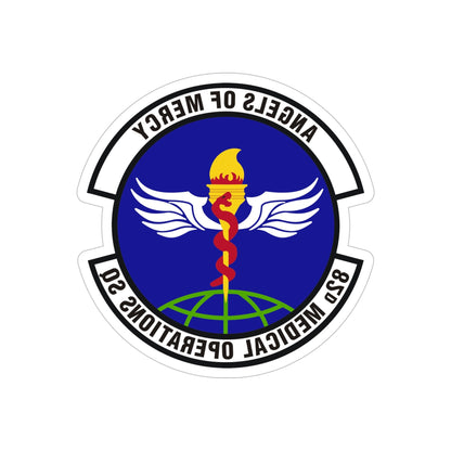 82d Medical Operations Squadron (U.S. Air Force) REVERSE PRINT Transparent STICKER-6" × 6"-The Sticker Space