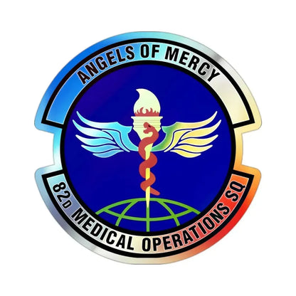 82d Medical Operations Squadron (U.S. Air Force) Holographic STICKER Die-Cut Vinyl Decal 2 Inch Holographic - The Sticker Space