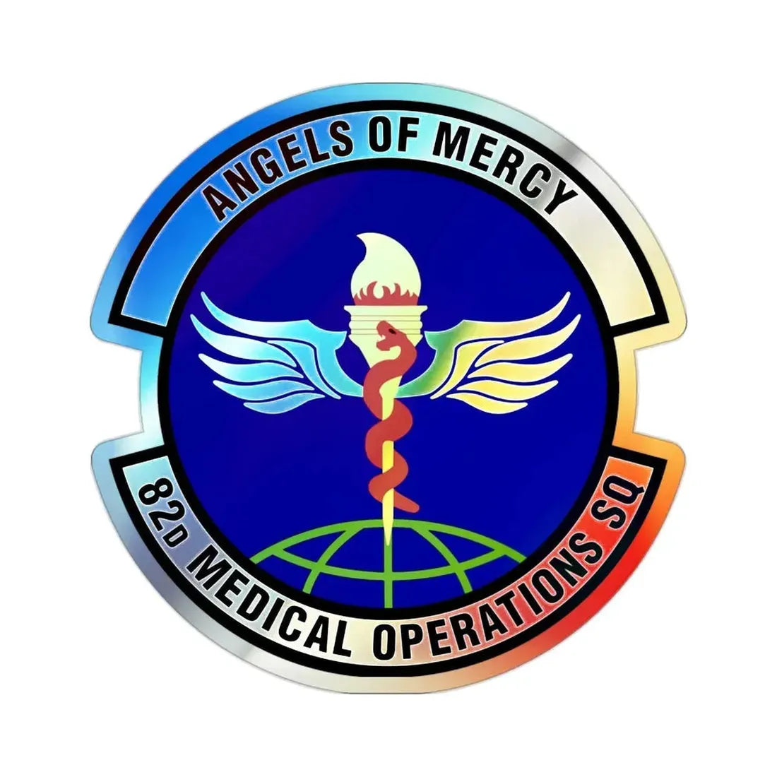 82d Medical Operations Squadron (U.S. Air Force) Holographic STICKER Die-Cut Vinyl Decal - The Sticker Space