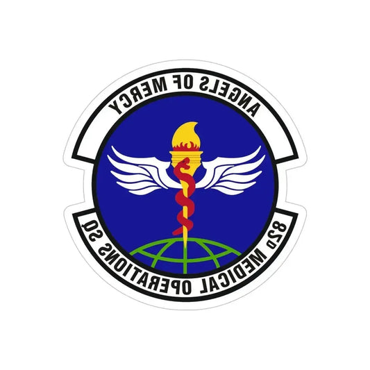 82d Medical Operations Squadron (U.S. Air Force) REVERSE PRINT Transparent Die-Cut STICKER 6 Inch Die-Cut Transparent - The Sticker Space