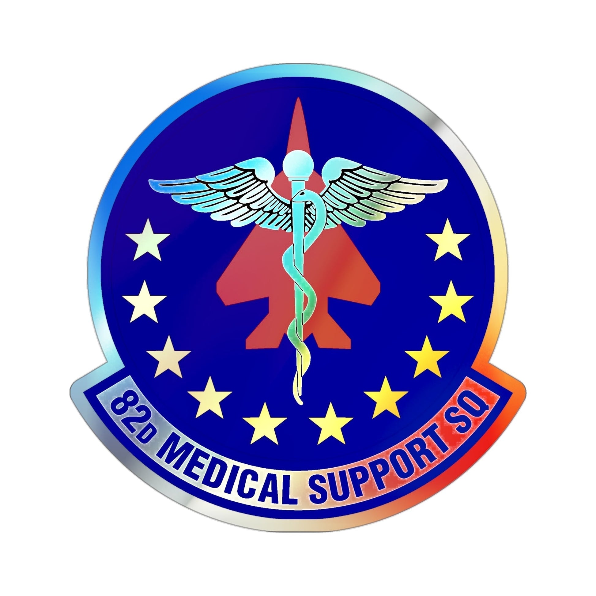 82d Medical Support Squadron (U.S. Air Force) Holographic STICKER Die-Cut Vinyl Decal-3 Inch-The Sticker Space