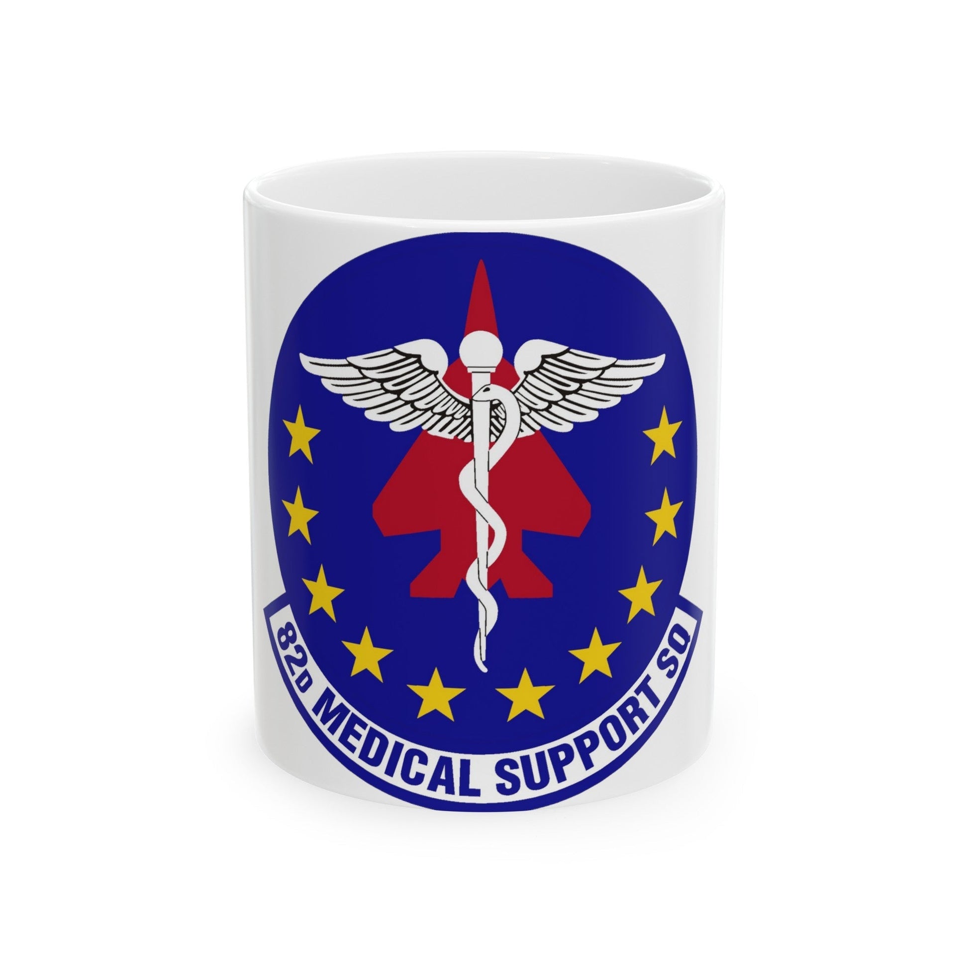 82d Medical Support Squadron (U.S. Air Force) White Coffee Mug-11oz-The Sticker Space